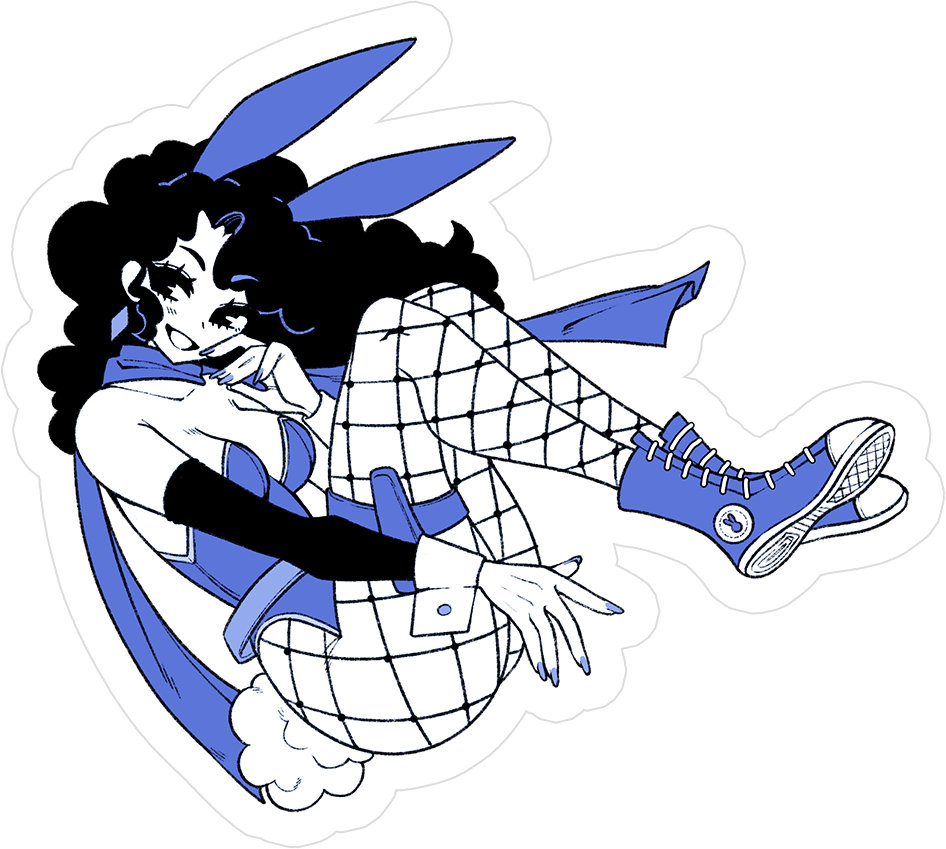 Game Gyaru - Monochrome Daniella Bunny Sticker